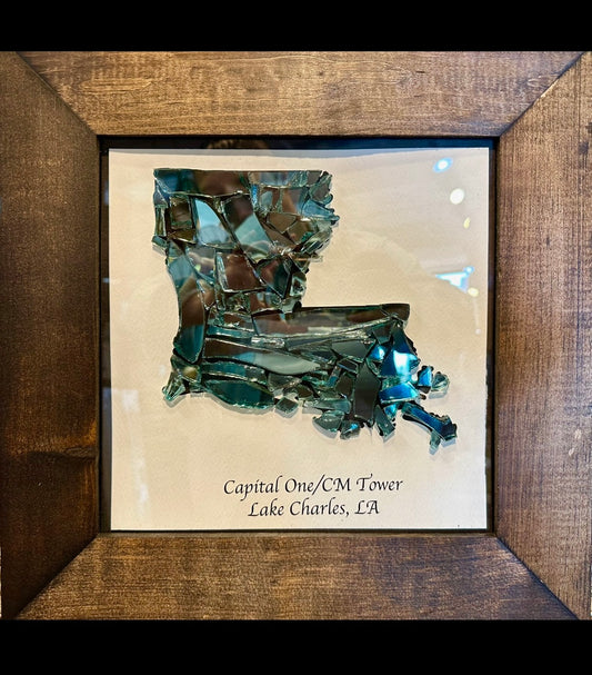 Capital One Tower Louisiana State 11 x 11 (Framed 14x14)