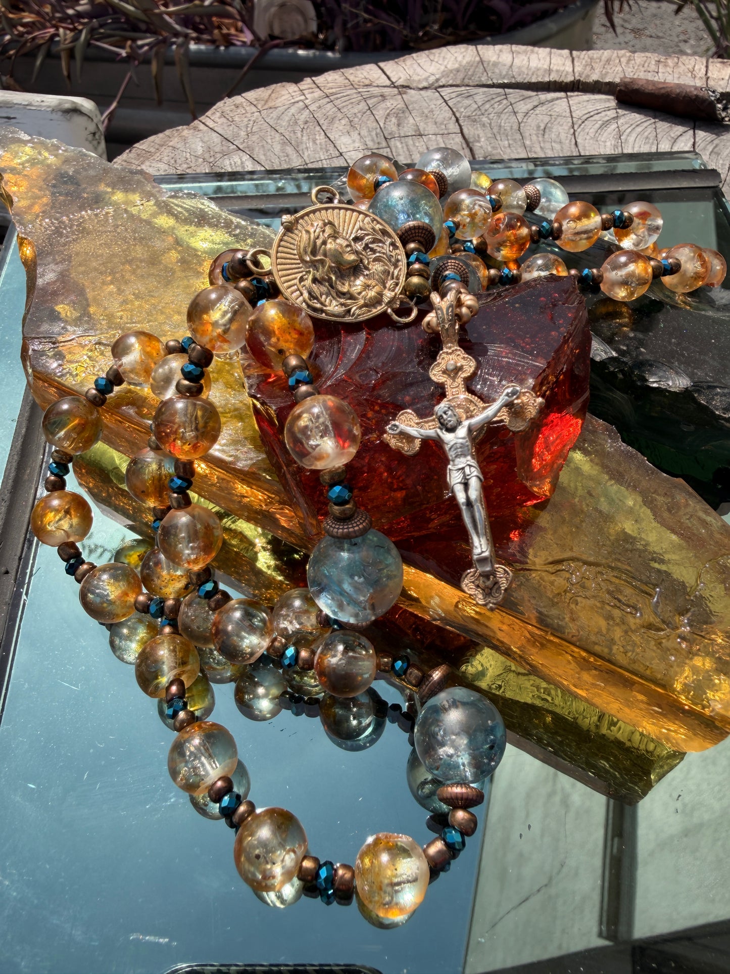 St. Eugene Church Glass and Bronze Rosary