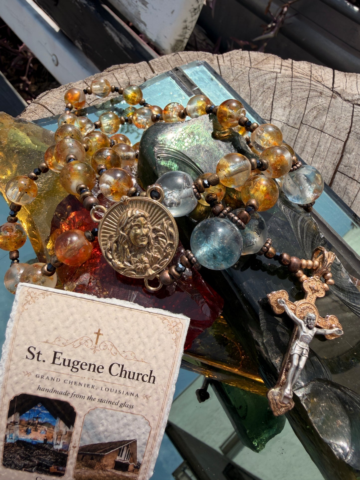 St. Eugene Church Glass and Bronze Rosary