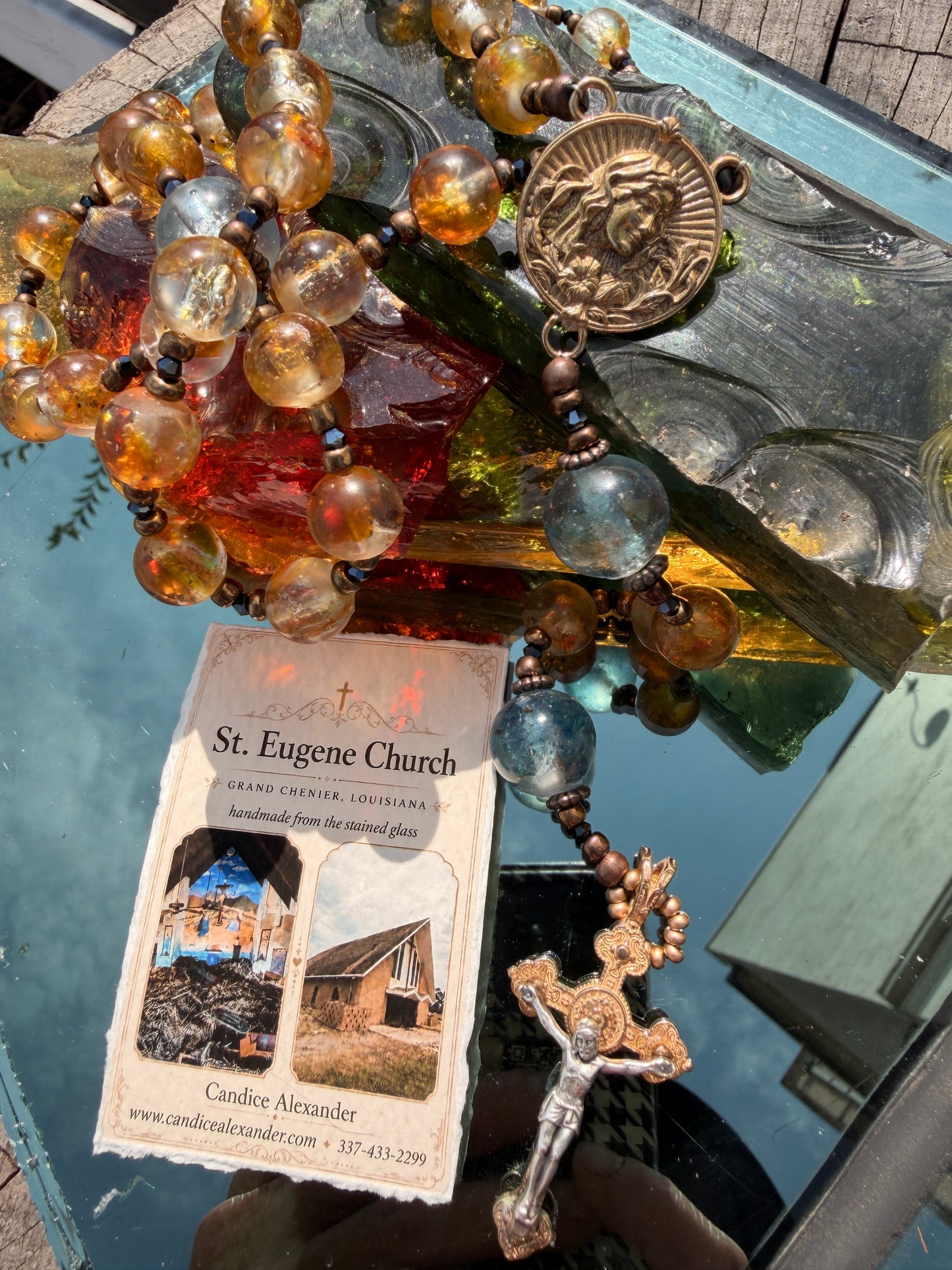 St. Eugene Church Glass and Bronze Rosary