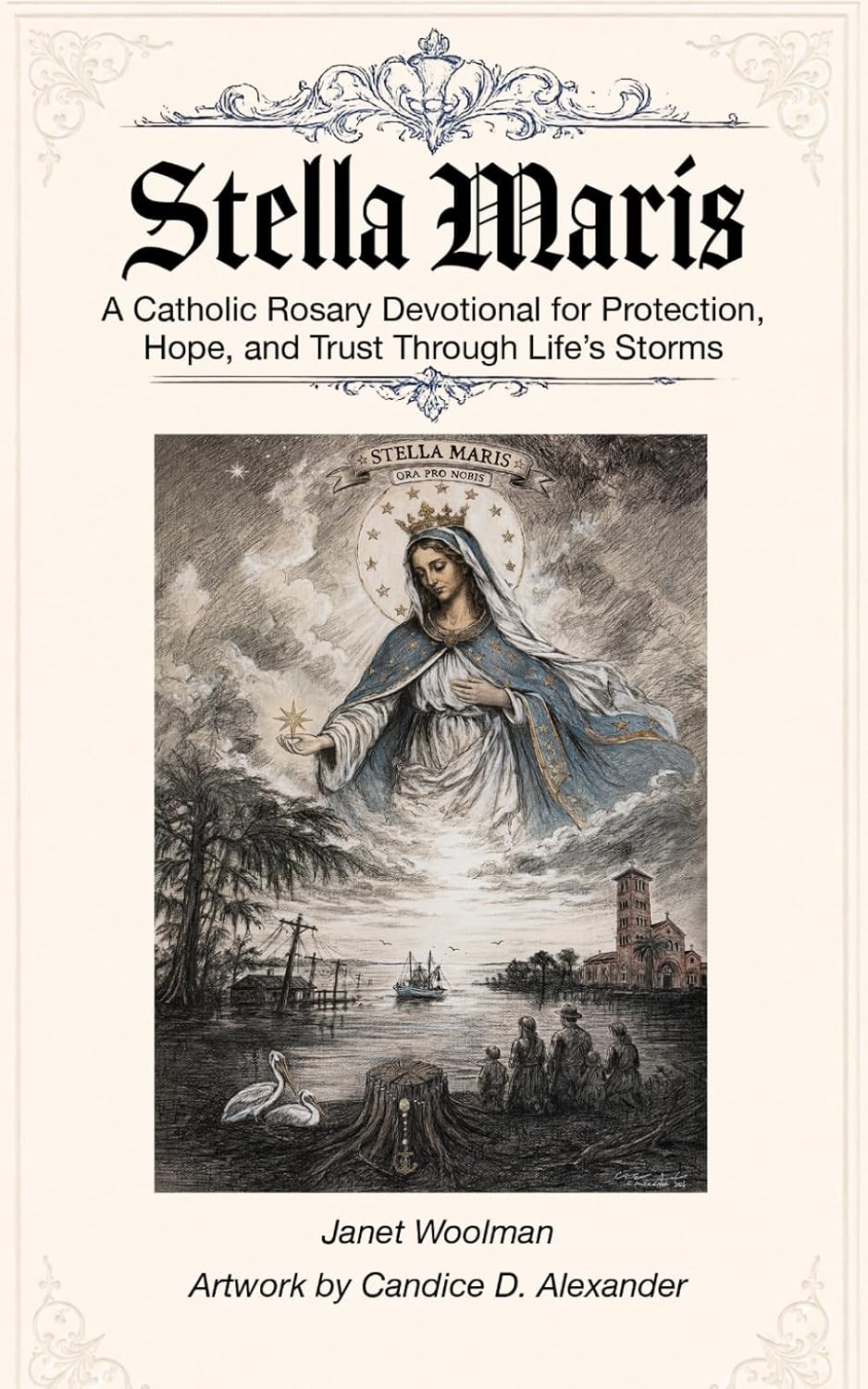 Stella Maris, Star of the Sea Argentium Silver and White Bronze Rosary Package