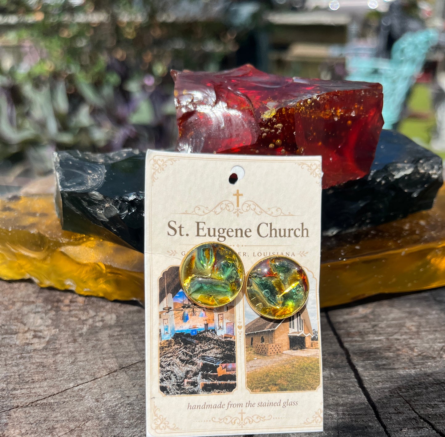 St. Eugene Church Stained Glass Cuff Links