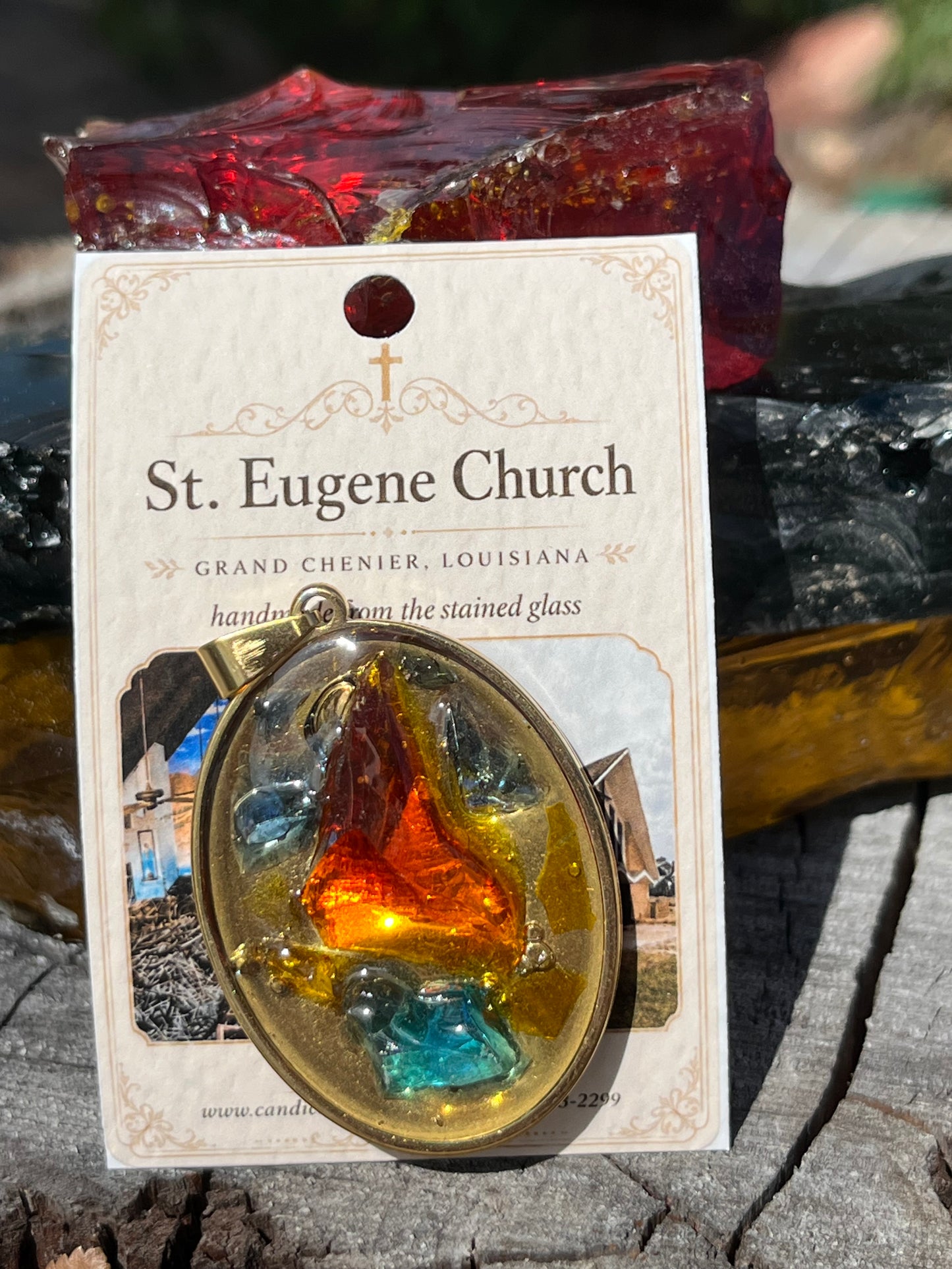 St. Eugene Church Stained Glass Pendants and Necklaces