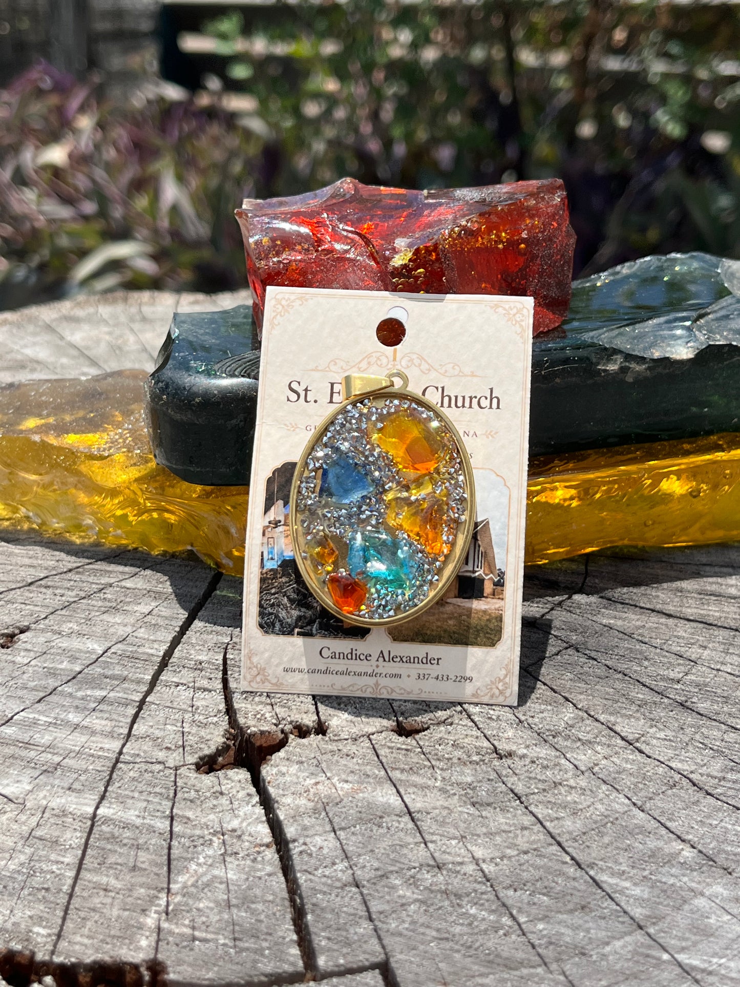 St. Eugene Church Stained Glass Pendants and Necklaces