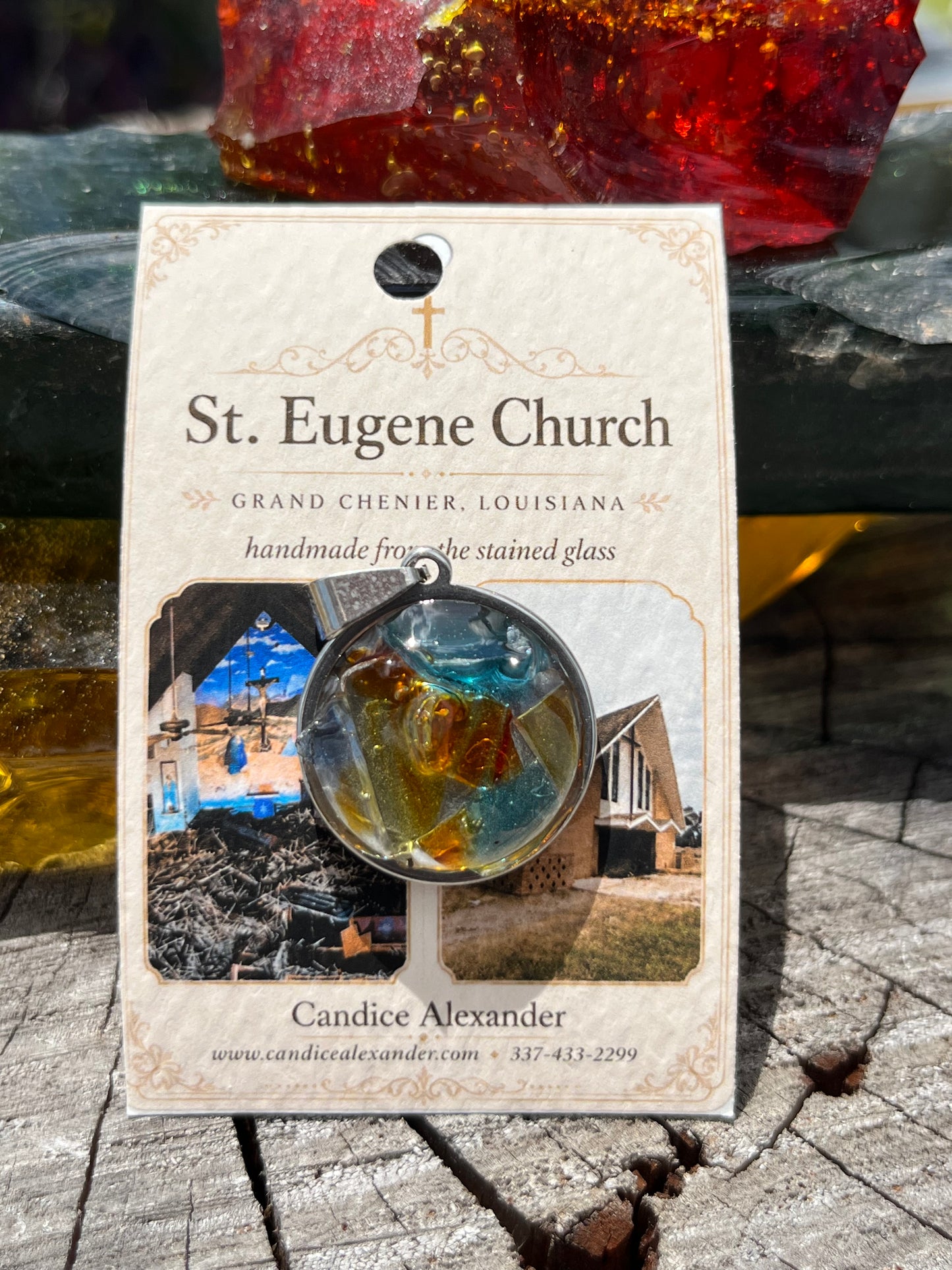 St. Eugene Church Stained Glass Pendants and Necklaces