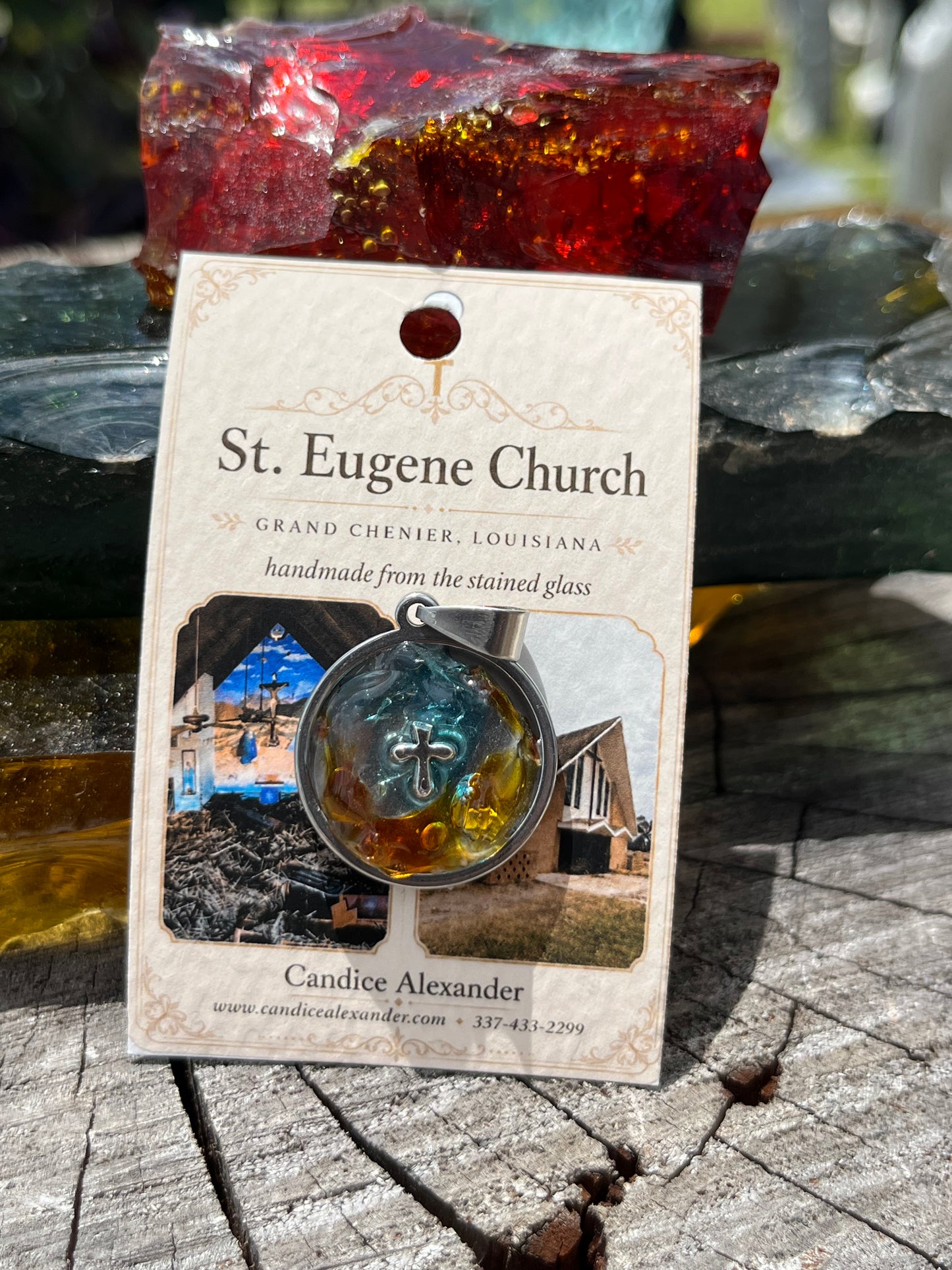 St. Eugene Church Stained Glass Pendants and Necklaces