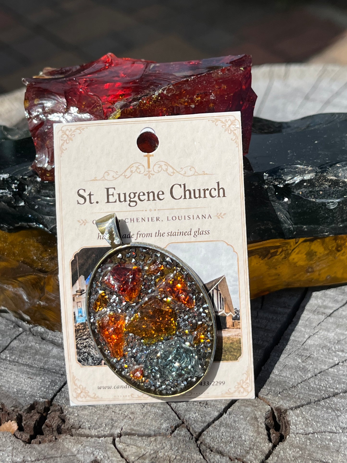 St. Eugene Church Stained Glass Pendants and Necklaces