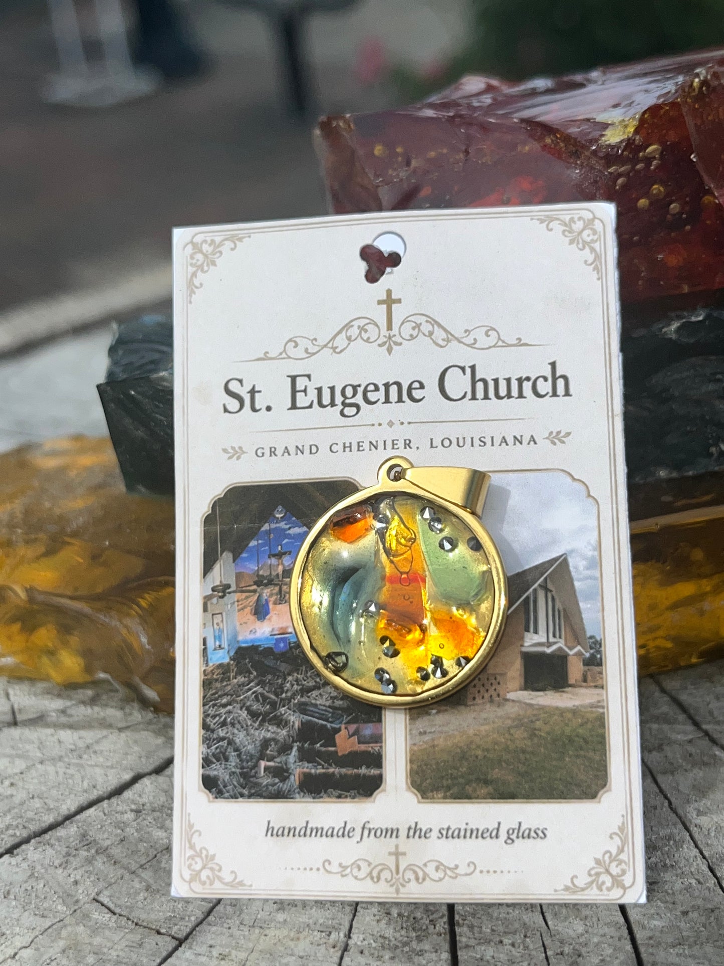 St. Eugene Church Stained Glass Pendants and Necklaces