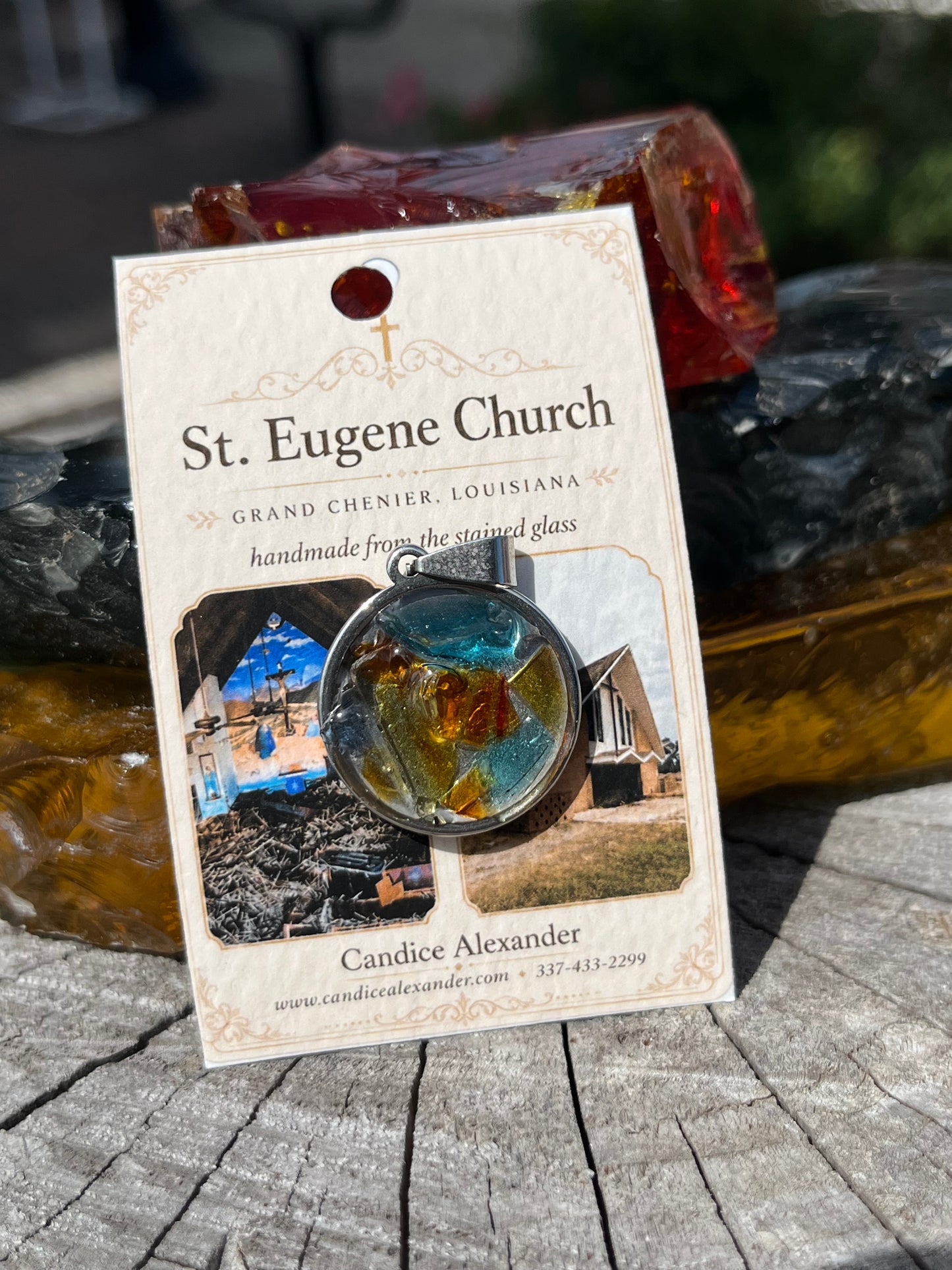 St. Eugene Church Stained Glass Pendants and Necklaces