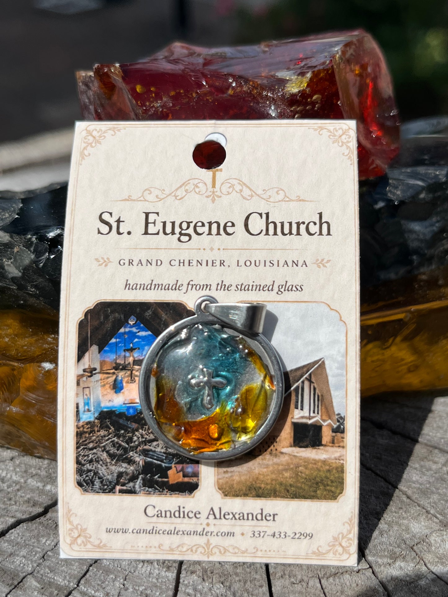 St. Eugene Church Stained Glass Pendants and Necklaces