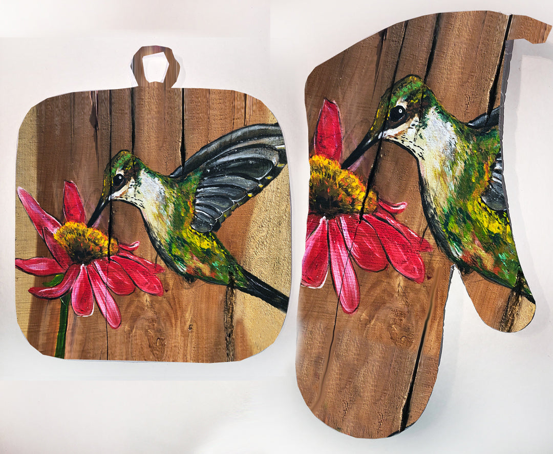 Hummingbird on Wood