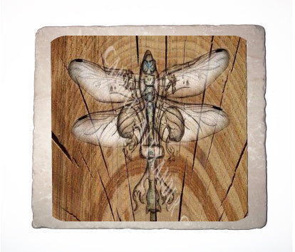 Dragonfly Wood Background