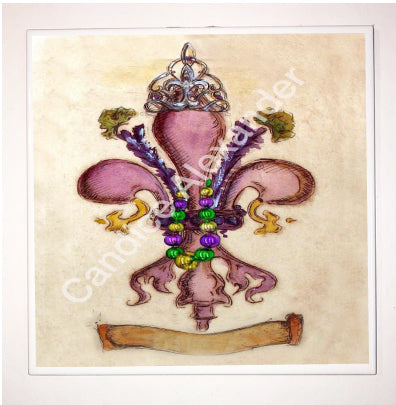 Queen With Beads & Scroll