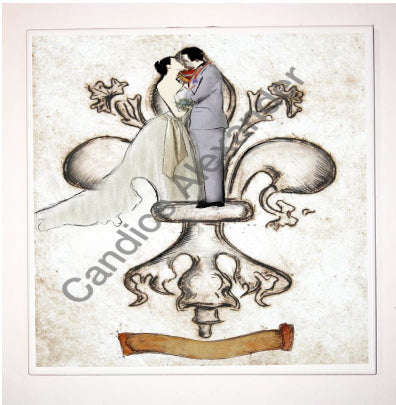 Wedding Seersucker Suit Fleur De Lis Design by Candice Alexander, Fleur De Lis Artist
