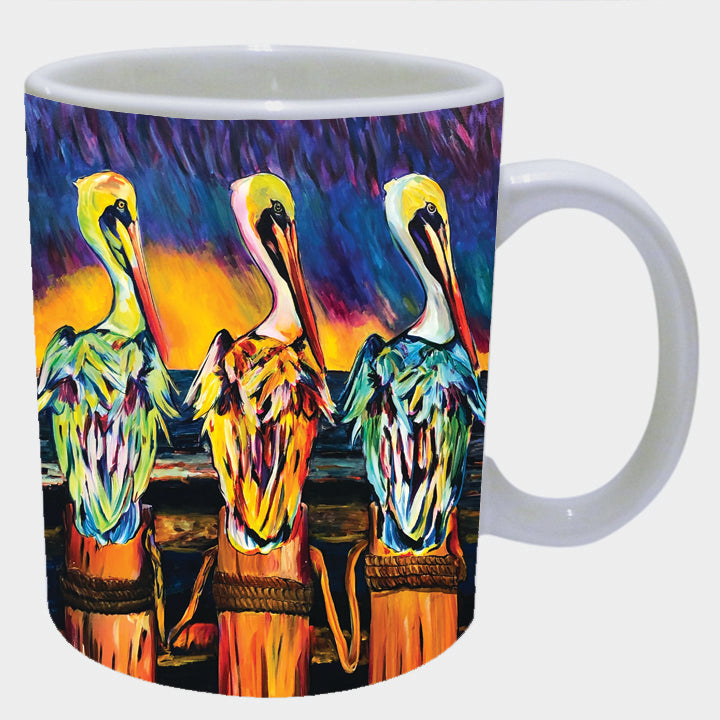 Three Pelicans Coffee Mug