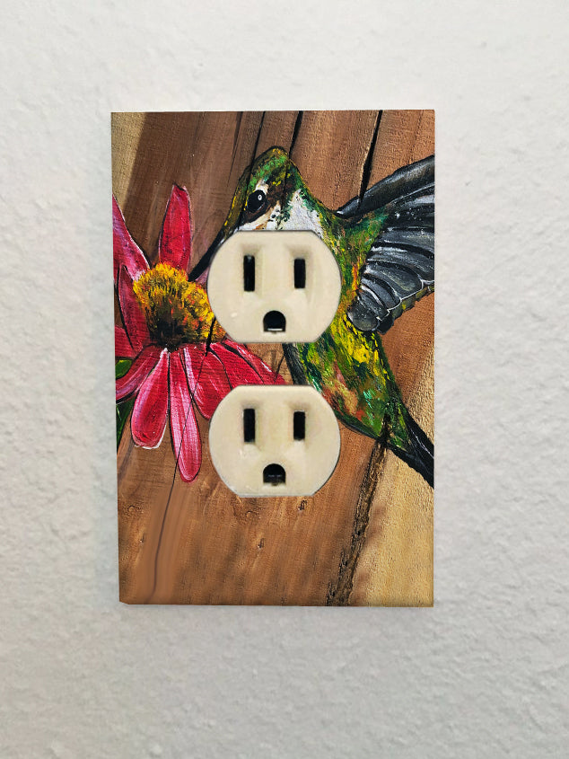 Hummingbird on Wood