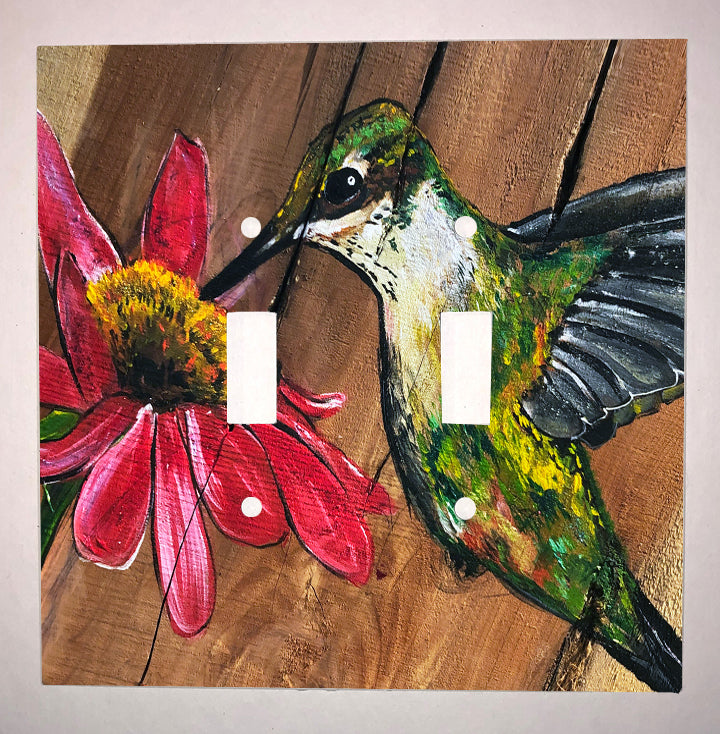 Hummingbird on Wood