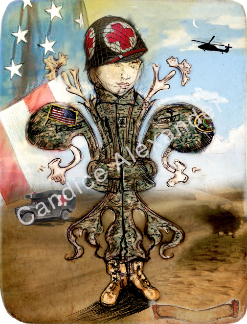 Army Medic Candice Alexander Fleur De Lis Fleur de Lis Art by Candice Alexander Louisiana Artist