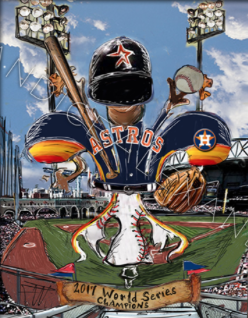 Astros World Series Art designed by Candice Alexander, Fleur De Lis Artist Fleur de Lis Art by Candice Alexander Louisiana Artist