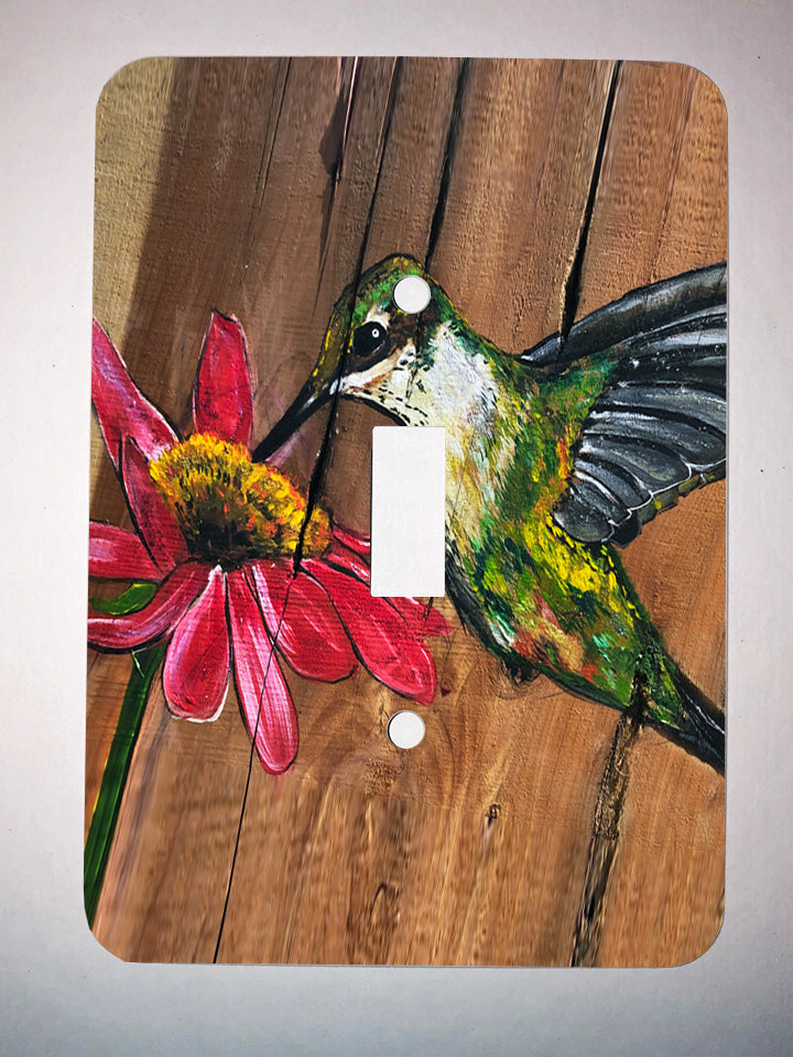 Hummingbird on Wood