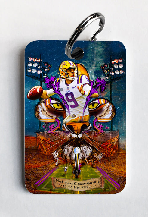 Joe Burrow Fleur de Lis LSU Stadium Art by Candice Alexander, Fleur de Lis Louisiana Artist