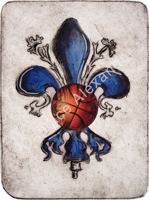 Basketball Fleur De Lis Candice Alexander Fleur de Lis Art by Candice Alexander Louisiana Artist