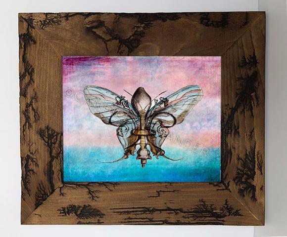 Candice Alexander Fleur De Lis Butterfly Electrocuted Frame