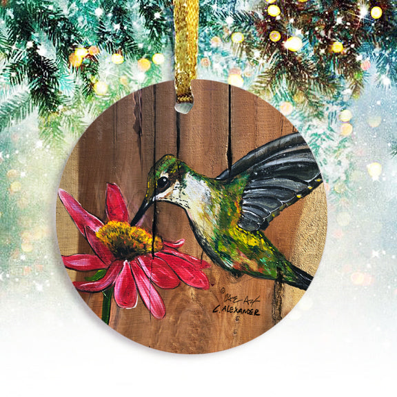 Hummingbird on Wood