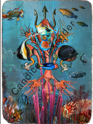 Deep Sea Fish Candice Alexander Fleur De Lis Fleur De Lis art by Candice Alexander, Louisiana Artist