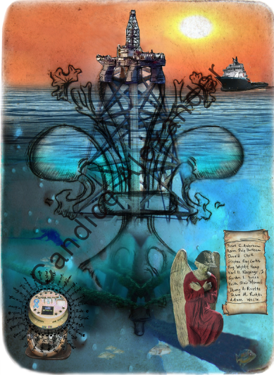 Deepwater Horizon Fleur De Lis Candice Alexander Fleur De Lis art by Candice Alexander, Louisiana Artist