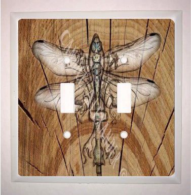 Dragonfly Wood Background