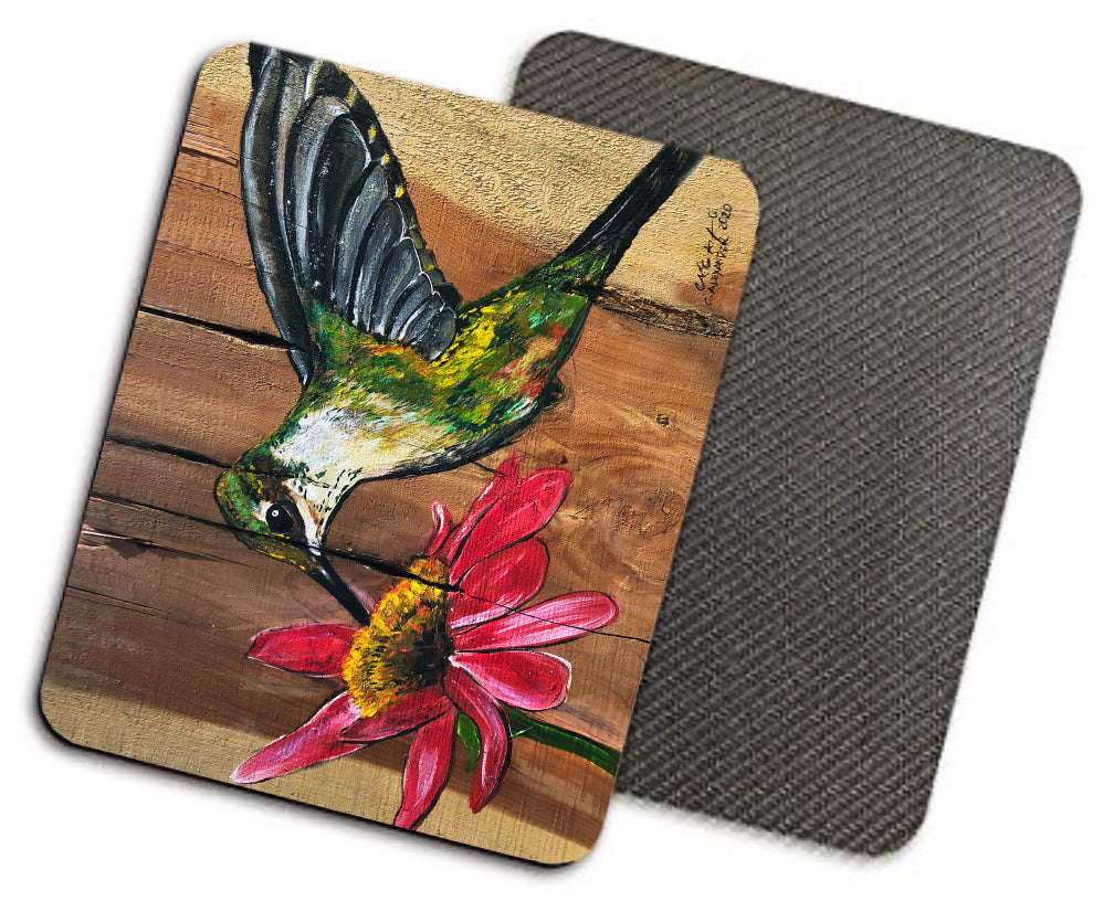 Hummingbird on Wood