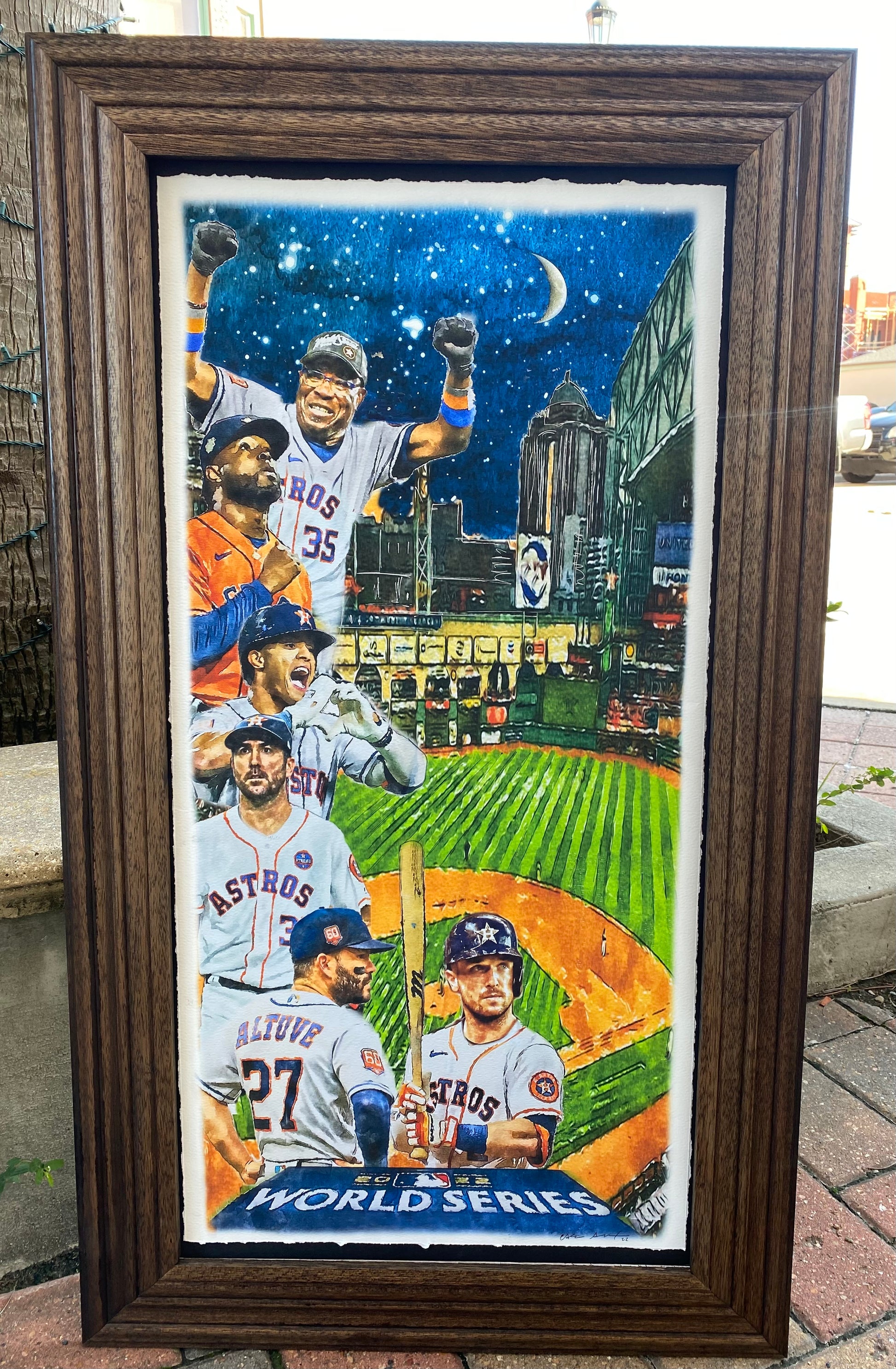Houston Astros, 2022 World Series Commemorative Issue Cover Framed