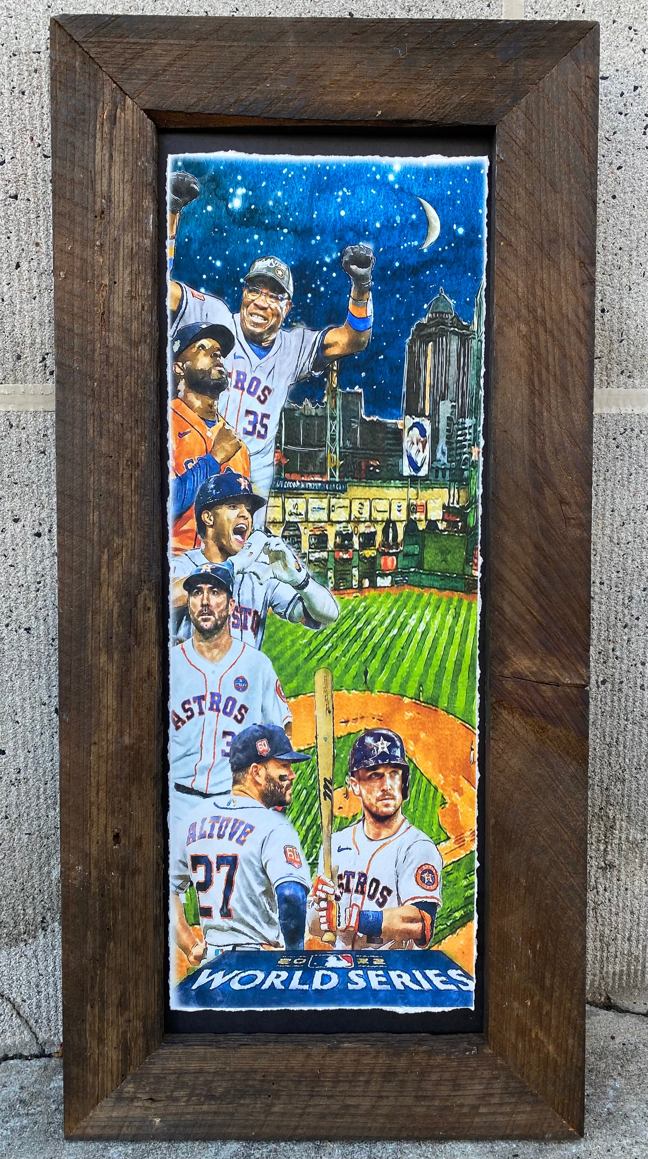 Houston Astros, 2022 World Series Commemorative Issue Cover Framed