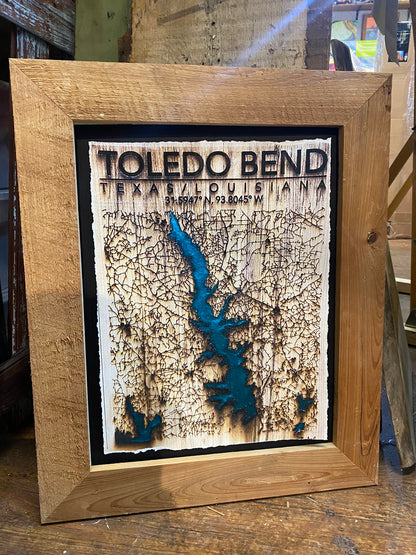 Toledo Bend Wood Engraving