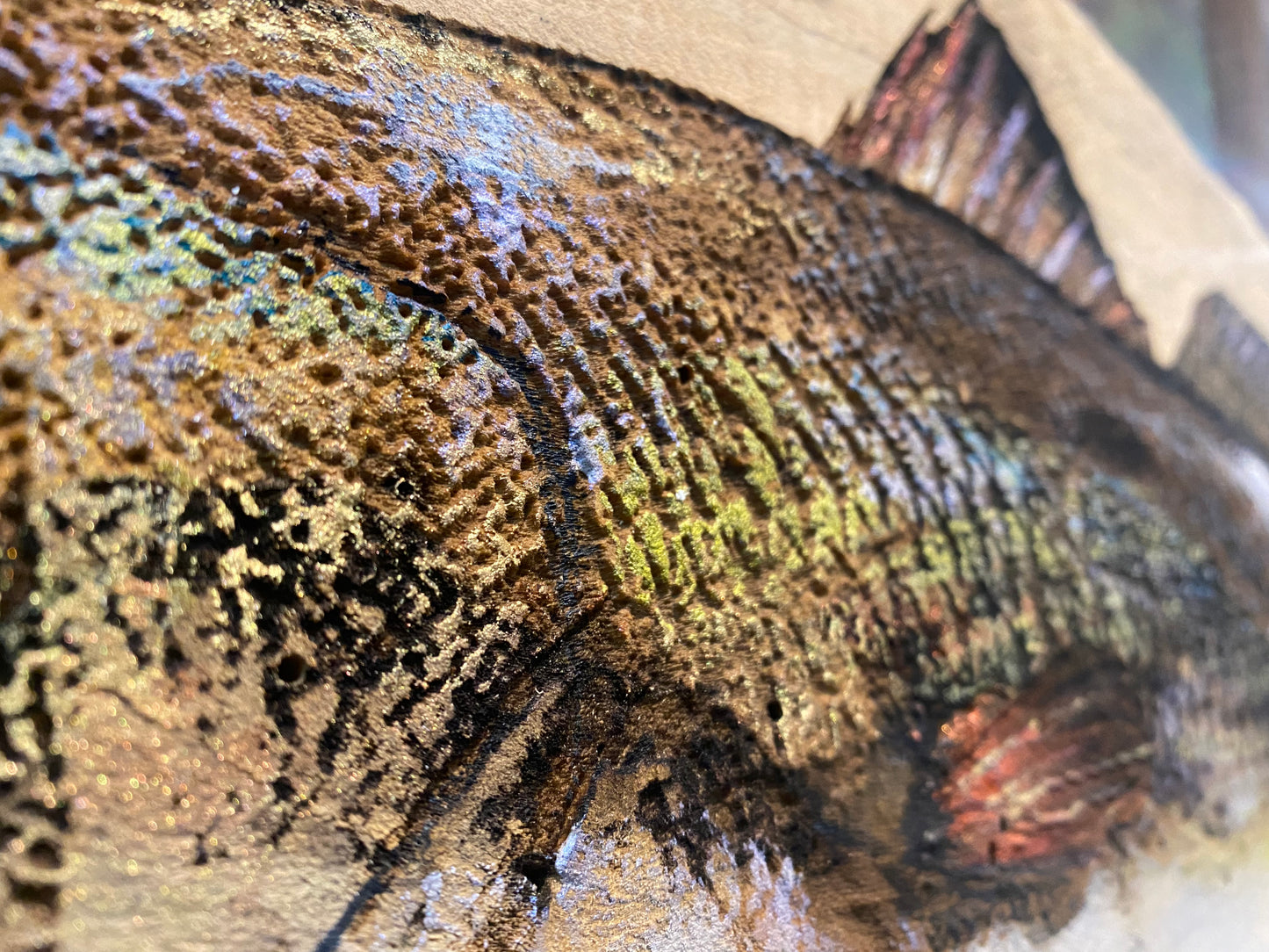 Redfish Wood Engraving Print