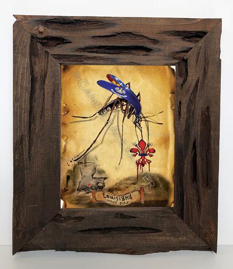 Candice Alexander I Bleed Louisiana Mosquito Louisiana Cypress Frame