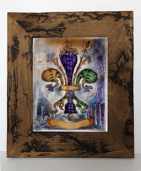 Candice Alexander Fleur De Lis Mardi Gras Jester Queen Electrocuted Frame