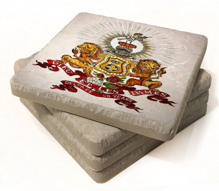 Kappa Alpha art by Candice Alexander, louisiana fleur de lis artist coaster