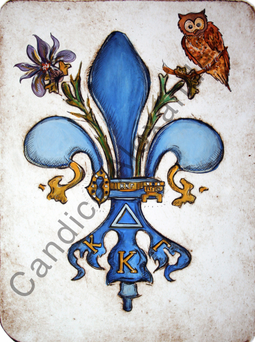 Kappa Kappa Gamma Fleur de Lis design by Candice Alexander, Fleur De Lis Artist Fleur De Lis art by Candice Alexander, Louisiana Artist