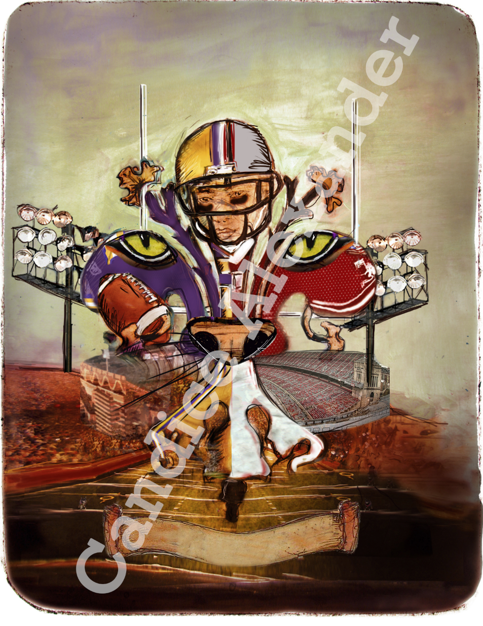 LSU Ohio State Football Fleur de Lis design by Candice Alexander, Fleur De Lis Artis Louisiana Art