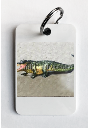 Sequined Alligator Keychain/Clip, Alligator King