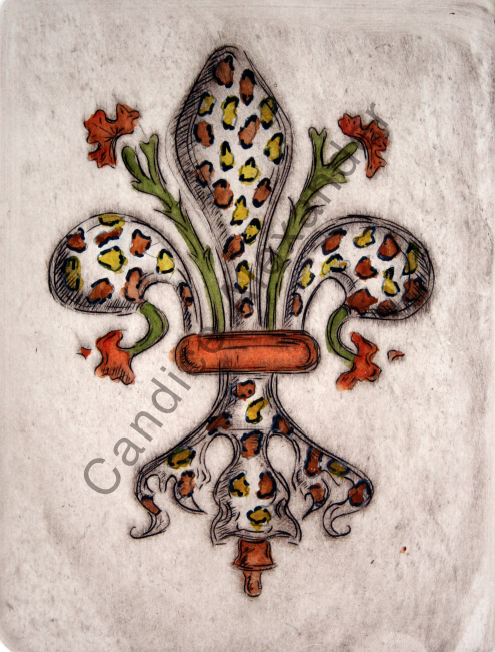 Leopard Fleur de Lis design by Candice Alexander, Fleur De Lis Artist Fleur De Lis art by Candice Alexander, Louisiana Artist