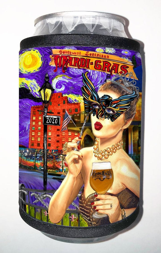 2020 Official SWLA Mardi Gras Poster Coozie