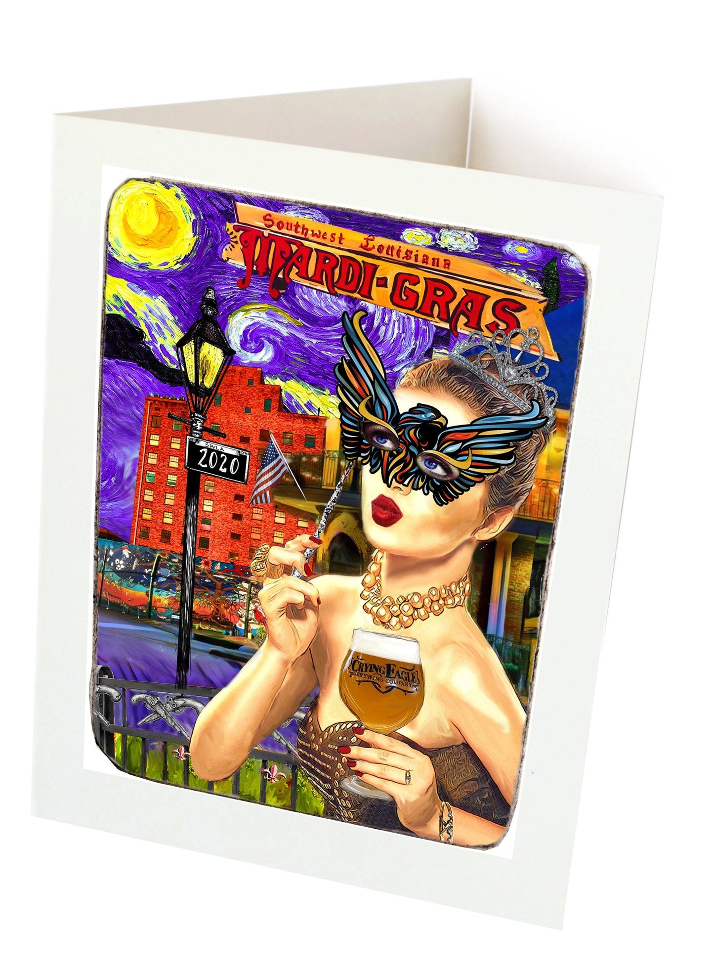 2020 Official SWLA Mardi Gras Poster Notecards