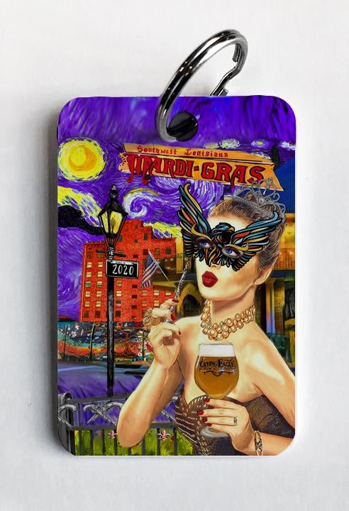 2020 Official SWLA Mardi Gras Poster Keychains