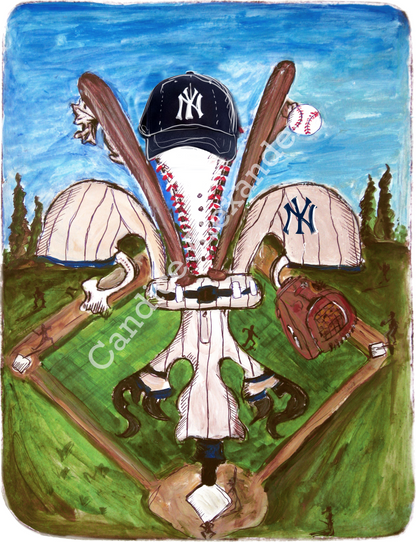New York Yankees Fleur de Lis design by Candice Alexander, Fleur De Lis Artist Fleur De Lis art by Candice Alexander, Louisiana Artist