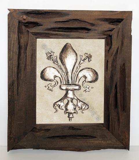 Candice Alexander Original Fleur De Lis Louisiana Cypress Frame