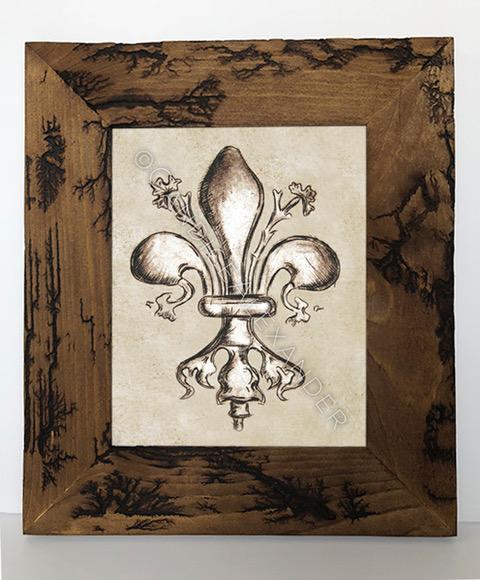 Candice Alexander Original Fleur De Lis Electrocuted Frame