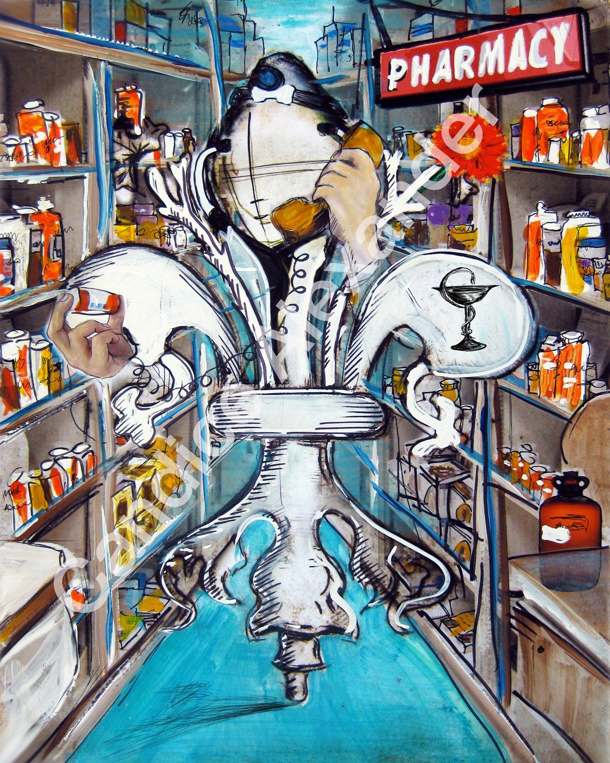 Pharmacist Fleur De Lis art by Candice Alexander, Louisiana Artist Candice Alexander Fleur De Lis Design Fleur De Lis art by Candice Alexander, Louisiana Artist